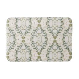 Elegant neutral blomsterdesign badrumsmatta