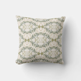 Elegant neutral blomsterdesign kudde