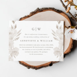 Elegant neutral blomsterförlovning utsatt