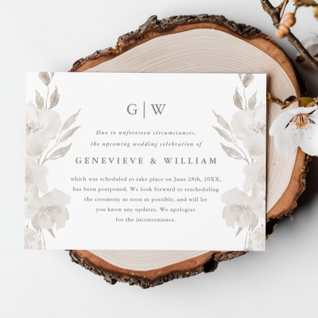 Elegant neutral blomsterfoto Bröllopsförseningskor (Skapare uppladdad)