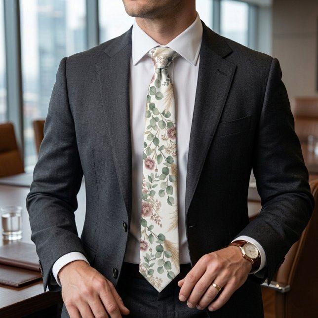 Elegant Neutral Botanisk Boho Pampas Slips (Skapare uppladdad)