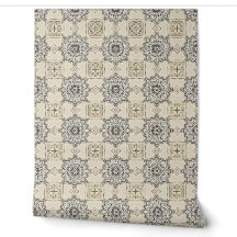 | Elegant Neutral Damask Geometrisk Mönster