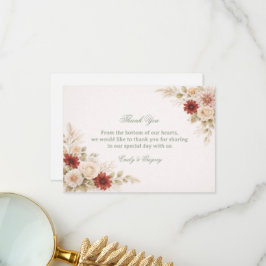 Elegant Neutral Floral Appreciation Tack Kort