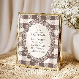 Elegant Neutral Kaffestation Baby Shower Poster