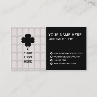 Elegant Neutral Pattern Business Card Visitkort