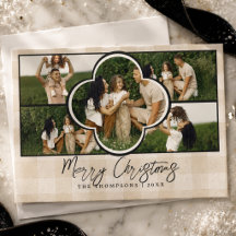 Elegant neutral rutig multi-fotografi jul