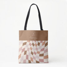 Elegant Neutral Rutig Personlig Monogram