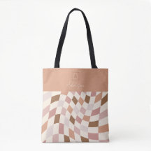 Elegant Neutral Rutig Personlig Monogram