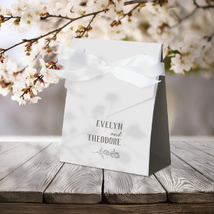 Elegant Neutralt Art Flower Bröllop Presentaskar