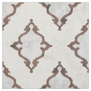 elegant neutralt beige damask ikat tribal mönster tyg