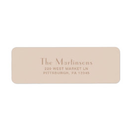 Elegant Neutralt Bröllop Adress Returadress Etikett