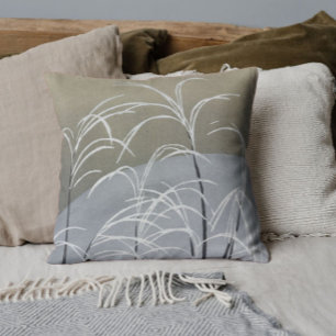 Elegant Neutralt Modern Minimalist Japansk Art Kudde