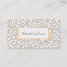 Elegant Neutralt Tone Damask Feminine Blommigt