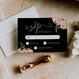 Elegant Neutralt Vattenfärgen Blommigt Bröllop OSA Kort