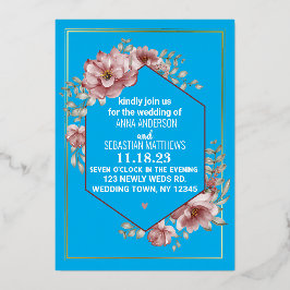 Elegant Neutralt Vattenfärgning Blommigt Bröllop F