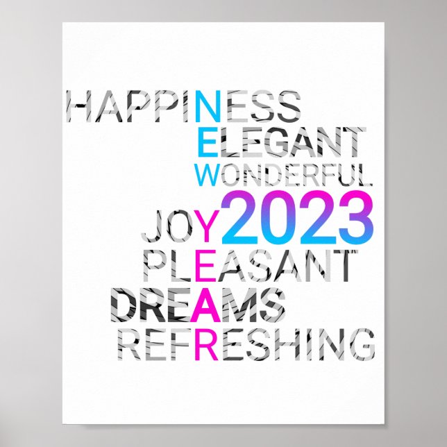 elegant new year 2023 quotes sayings poster (Framsidan)