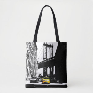 Elegant New York City Brooklyn Gult Taxi Nyc Tygkasse