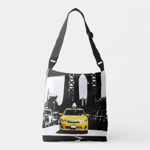 Elegant New York City Nyc Gult Taxi Brooklyn Axelväska