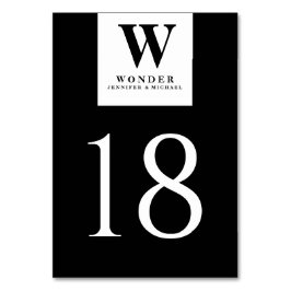 Elegant Newlywed Monogram Seating Bordsnummer