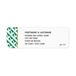 Elegant NIGERIA Karta-etikett för returadress Etikett