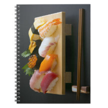 Elegant Nigiri Sushi – Hardcover Notebook by SUSHI