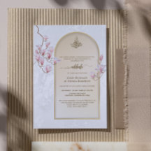 Elegant Nikkah bröllopsinbjudan | Magnolias