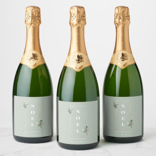 Elegant NOEL Guld Winter Berry Ram Mint (Flaskor)