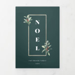 Elegant NOEL Guld Winter Berry Ram Photo<br><div class="desc">Elegant faux blek guld ram adorderade med vinterberget grenar på myrbildande myrbildare i grönt färg. Utformningsfunktioner,  Fet-format NOEL,  linjer av malltext för namn,  år och meddelanden med 5 fotoblanksteg inuti.</div>