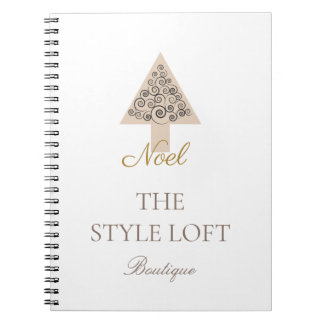Elegant Noel julgran för boutiquebutik Anteckningsbok