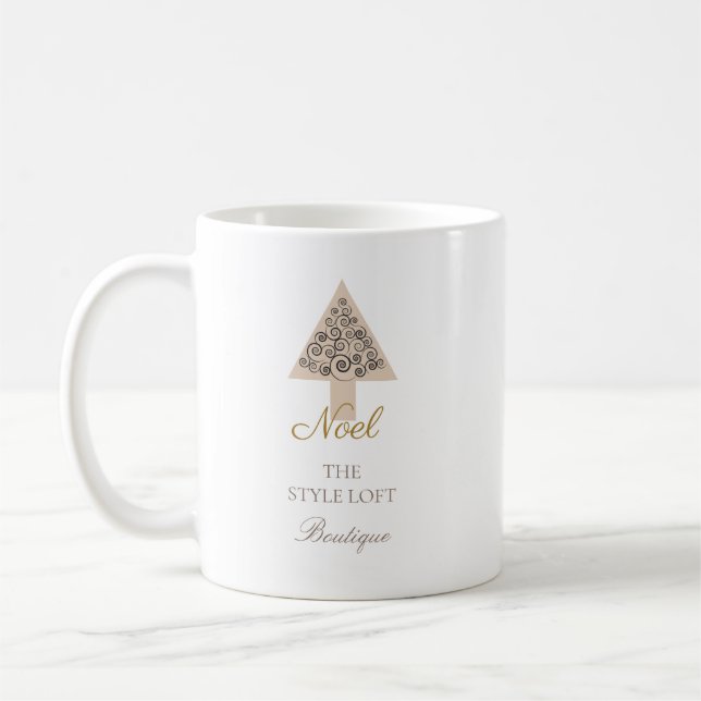 Elegant Noel julgran för boutiquebutik Kaffemugg (Vänster)
