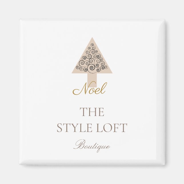 Elegant Noel julgran för boutiquebutik Magnet (Framsidan)