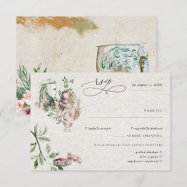 Elegant nordisk vikingbröllop RSVP OSA Kort