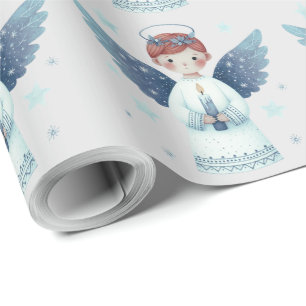 Elegant Nordiska julängeln med ljus Presentpapper