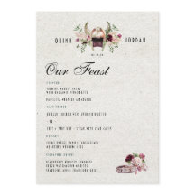 Elegant Norse Viking Bröllop Menu