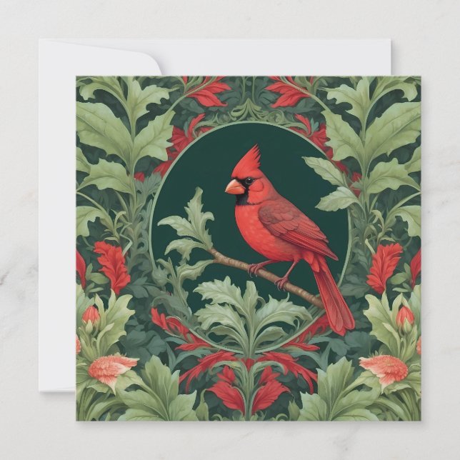 Elegant Northern Cardinal William Morris Inspired (Framsida)