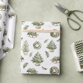 Elegant Nostalgisk Julmönster Presentpapper