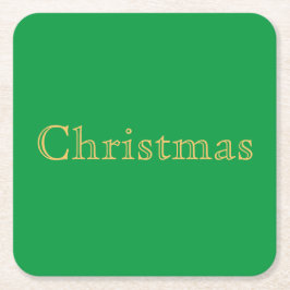 Elegant Nostalgitisk jultext om Grönt av skog Underlägg Papper Kvadrat