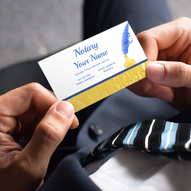 Elegant Notary Loan Signing Agent Guld Gräns Visitkort (Skapare uppladdad)
