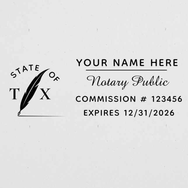   Elegant Notary Public Custom  Självfärgande Stämpel (Skapare uppladdad)