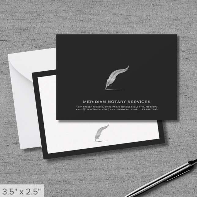 Elegant Notary Service Note Card Anteckningskort (Skapare uppladdad)