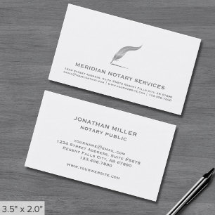 Elegant Notary Service Visitkort