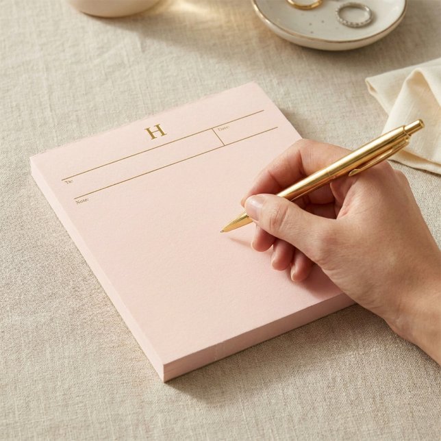 Elegant Notepad with Monogram for her Anteckningsblock (Skapare uppladdad)