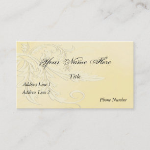 Elegant Nouveau Fleur visitkort