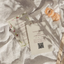 Elegant Nouveau-konst Vintage Blommig QR-kod Bröll