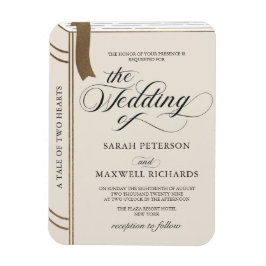 Elegant Novel Bok Fairytale bröllopsinbjudan Magnet