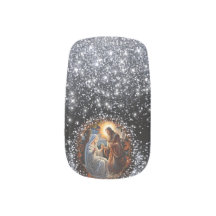 Elegant Ntivity Scene Faux Glitter