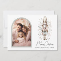 Elegant Nutcracker Botaniskt julkort