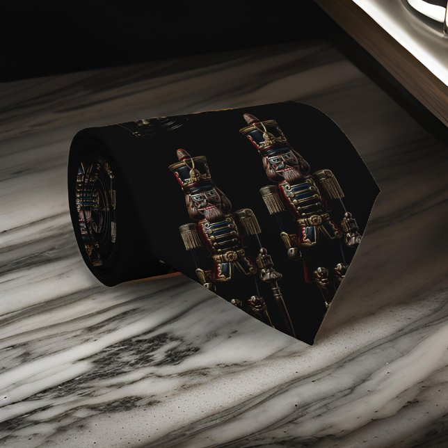 Elegant Nutcracker Soldier Black Shadow Neck Tie Slips (Skapare uppladdad)