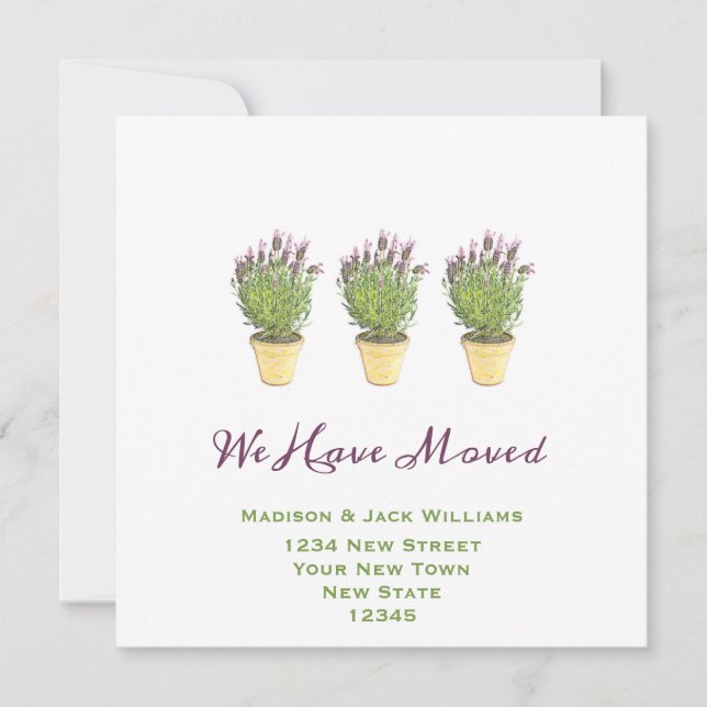 Elegant ny adress  | Flyttningsmeddelande (Framsida)