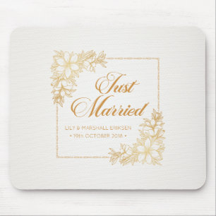 Elegant Ny gifta Bröllop Mousepad Musmatta